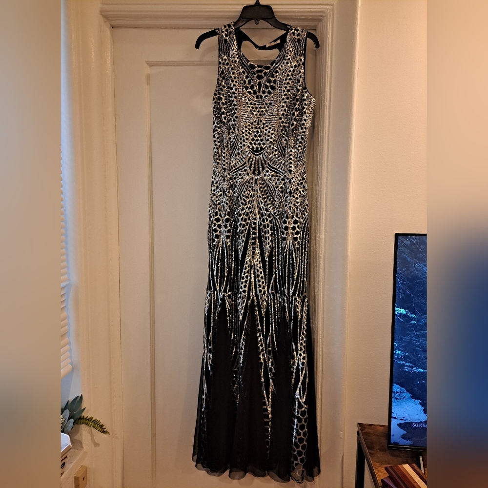 Calvin Klein Black Sequin Dress